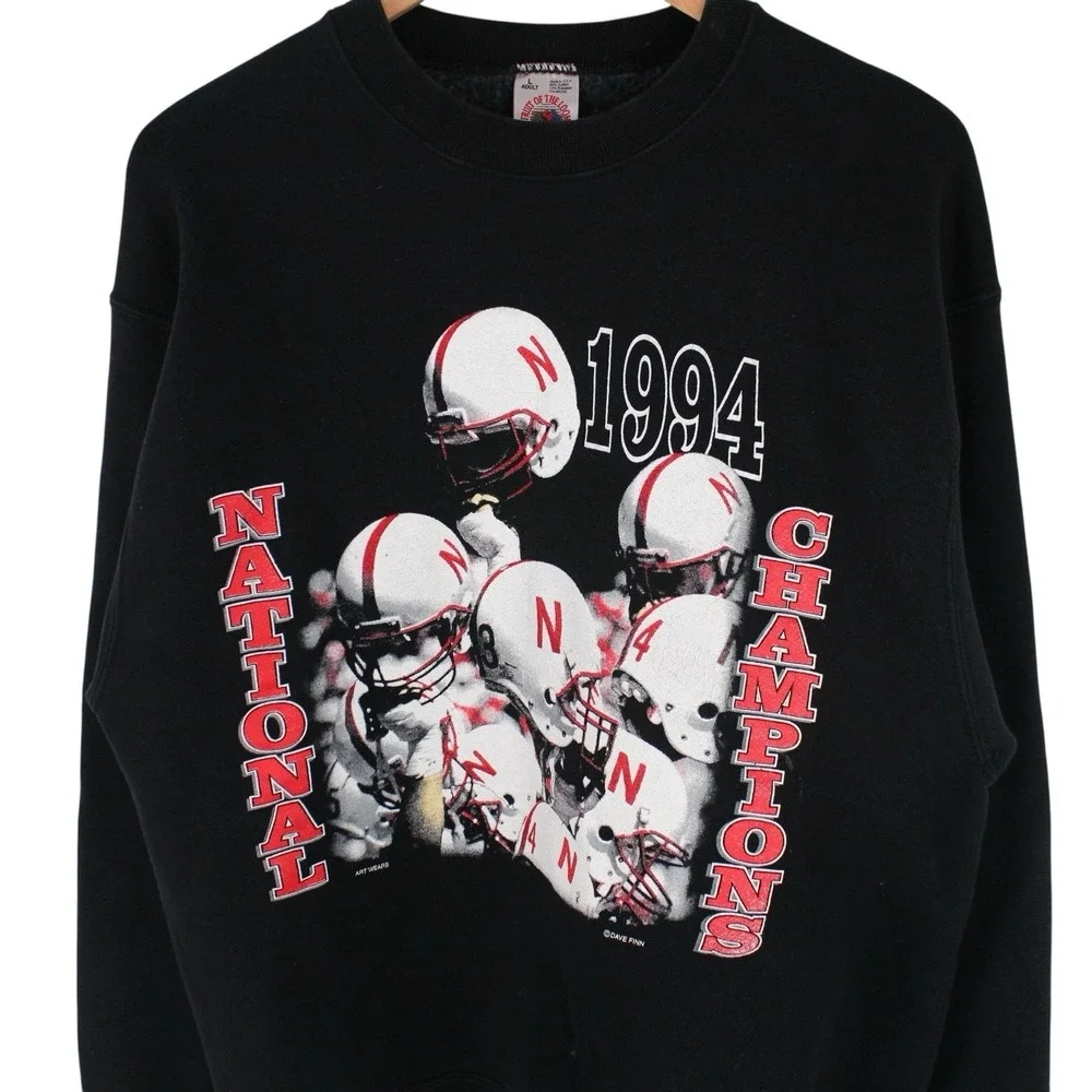 Vintage 1994 Nebraska Cornhuskers National Champions Sweatshirt Size Large - Picture 2 of 4